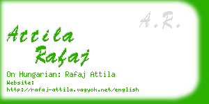 attila rafaj business card